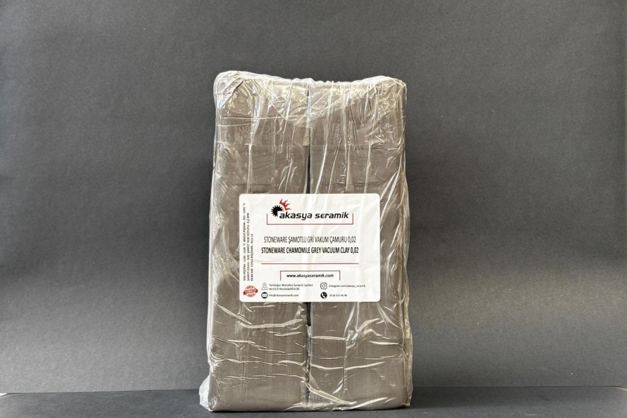 Stoneware Şamotlu Gri Vakum Çamuru 0,02