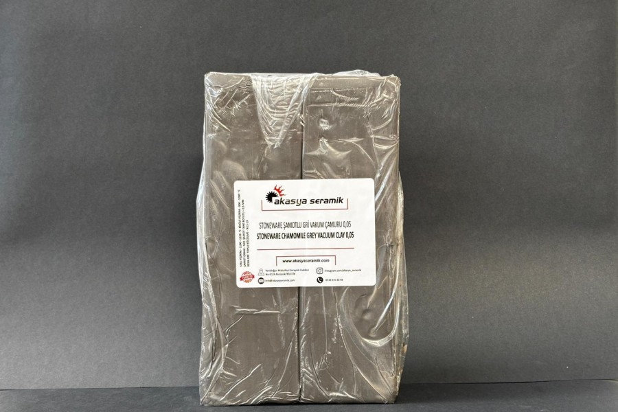 Stoneware Şamotlu Gri Vakum Çamuru 0,05